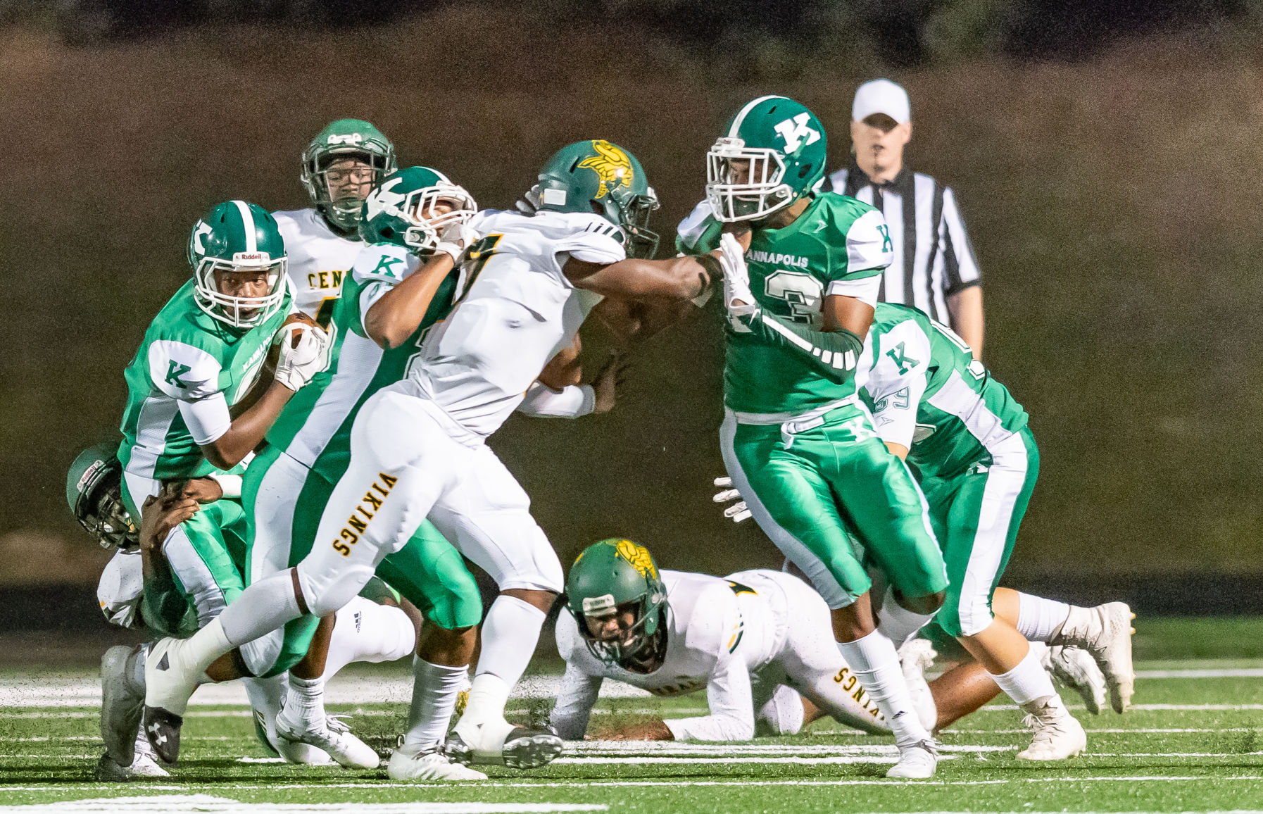 Friday night high school football action